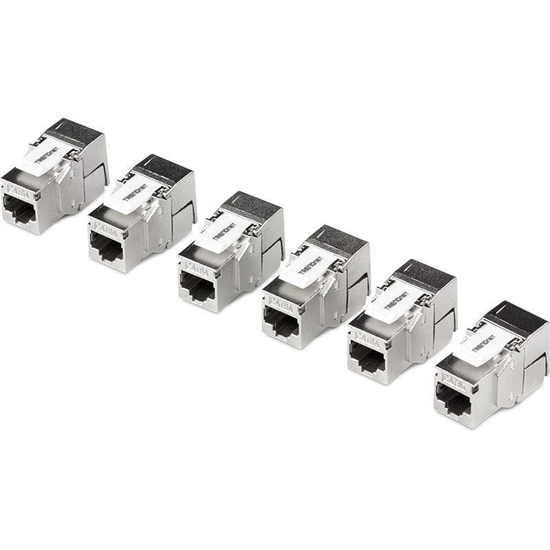 You Recently Viewed TRENDnet TC-K06C6A Shielded Cat6A Keystone Jack - 6-Pack Image