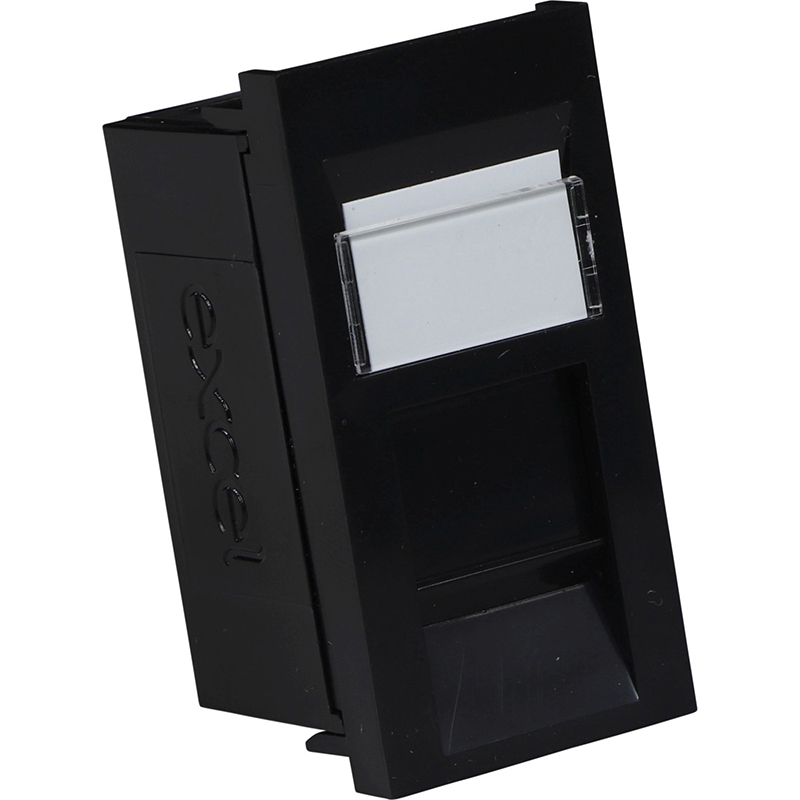 You Recently Viewed Excel Cat6 (UTP) Unscreened Euromod RJ45 Module - Black Image