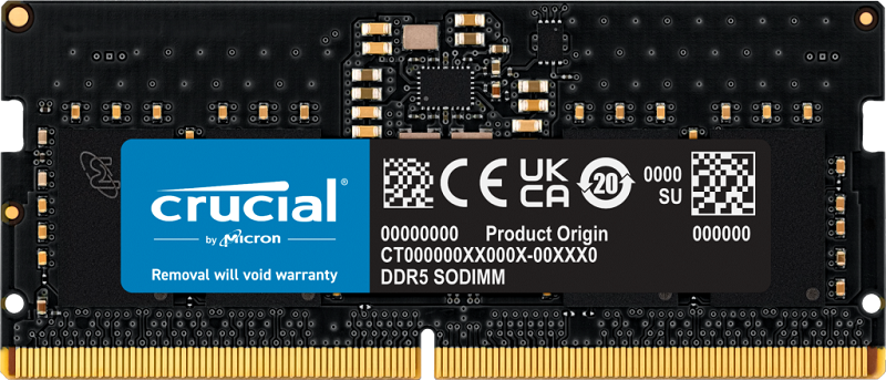 You Recently Viewed Crucial CT8G48C40S5 Memory module 8 GB 1 x 8 GB DDR5 4800 MHz Image