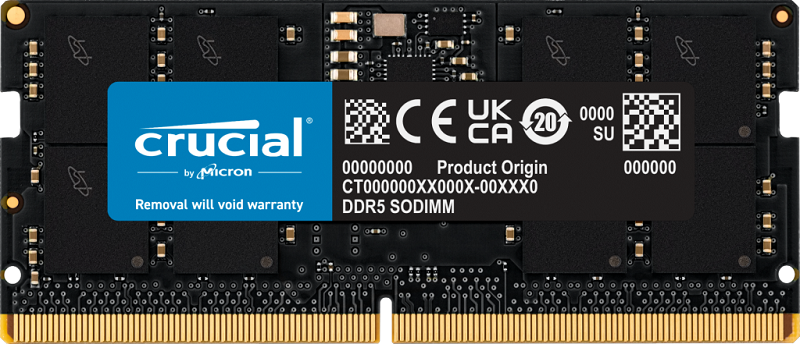 You Recently Viewed Crucial CT16G48C40S5 Memory module 16 GB 1 x 16 GB DDR5 4800 MHz Image