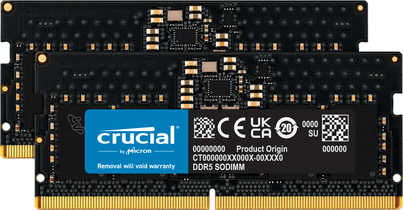 You Recently Viewed Crucial CT2K8G48C40S5 Memory module 16 GB 2 x 8 GB DDR5 4800 MHz Image