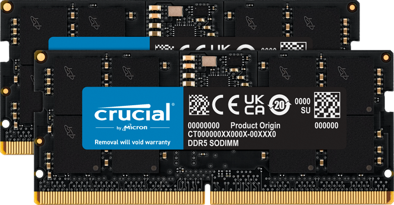 You Recently Viewed Crucial CT2K16G48C40S5 Memory module 32 GB 2 x 16 GB DDR5 4800 MHz Image