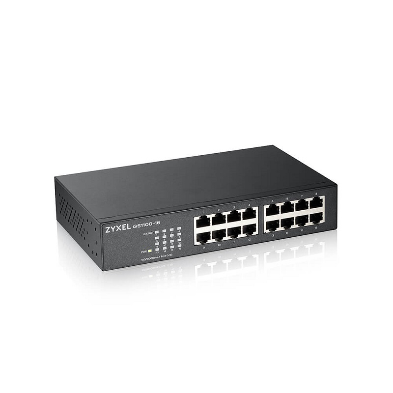 You Recently Viewed Zyxel GS1100-16-GB0103F 16-port GbE Unmanaged Switch Image