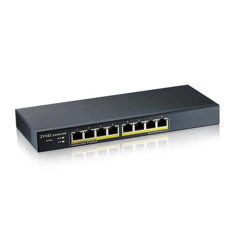 You Recently Viewed Zyxel GS1900-8HP-GB0103F 8-port GbE Smart Managed Switch Image