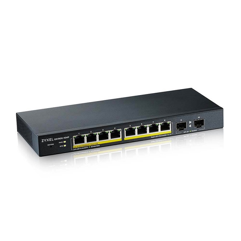 You Recently Viewed Zyxel GS1900-10HP 8-Port Smart GbE PoE+ Access Switch Image