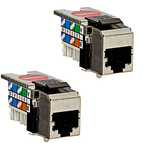 You Recently Viewed Fluke Networks DSX-PCTAC6KS Set of two Shielded Cat 6 Replacement Patch Cord Jacks Image