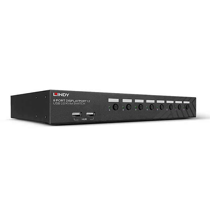 You Recently Viewed Lindy 39540 8 Port DisplayPort 1.2, USB 2.0 & Audio KVM Switch Image