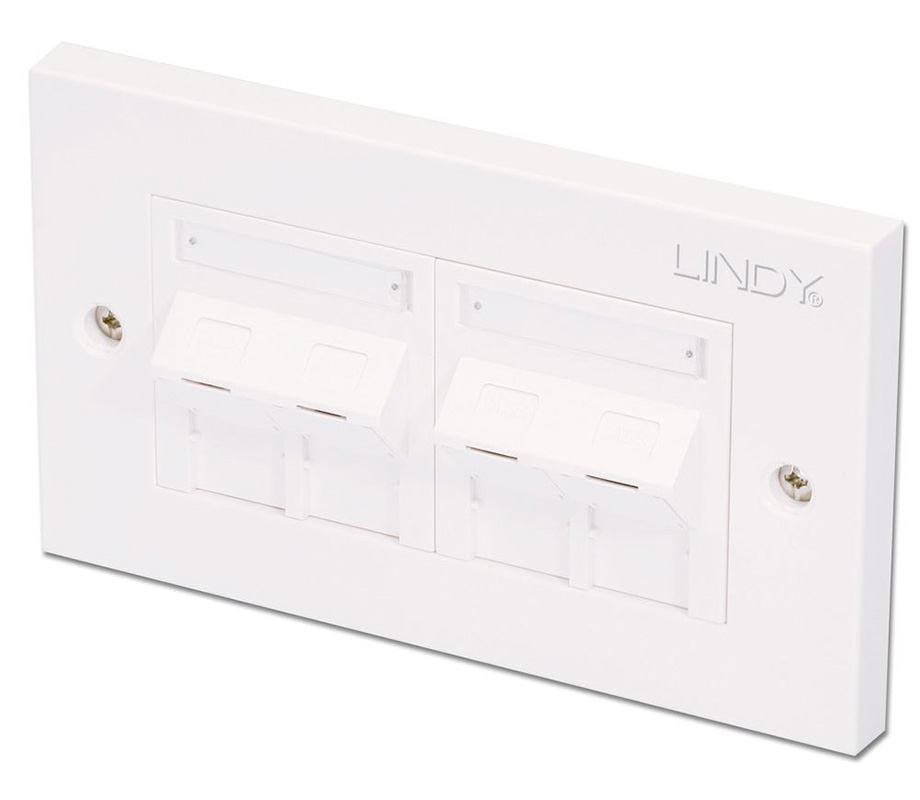 You Recently Viewed Lindy 60570 CAT5e Double Wall Plate Image