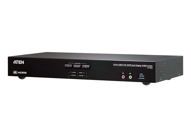 You Recently Viewed Aten 2-Port USB 3.0 4K HDMI Dual Display KVMP Switch Image