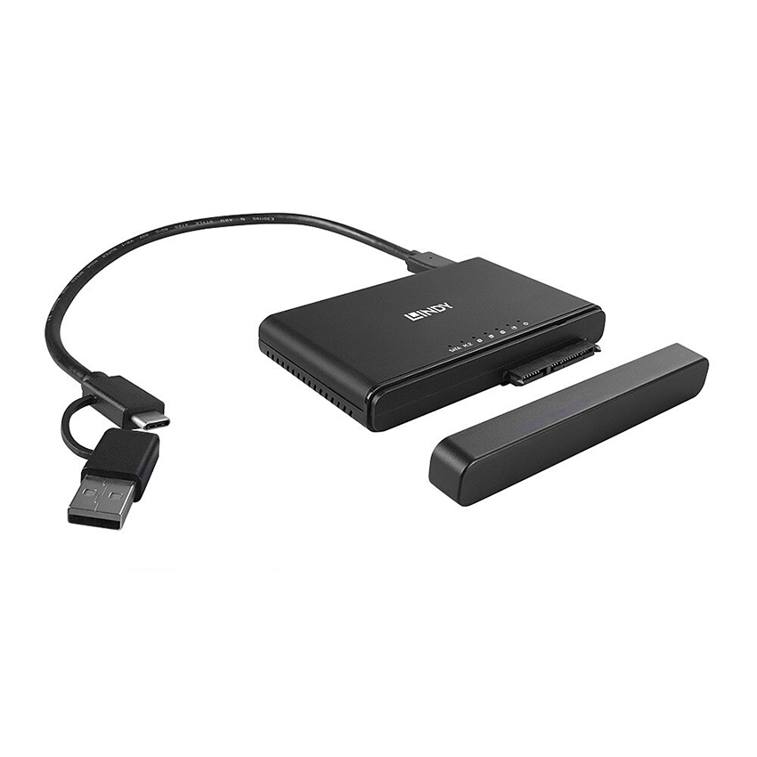 You Recently Viewed Lindy 43359 USB 3.2 Type C to M.2 NVMe &SATA SSD Clone Station Image