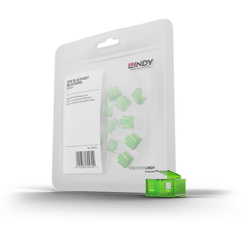 You Recently Viewed Lindy 40473 20 x RJ-45 Port Blockers (without key), Green Image