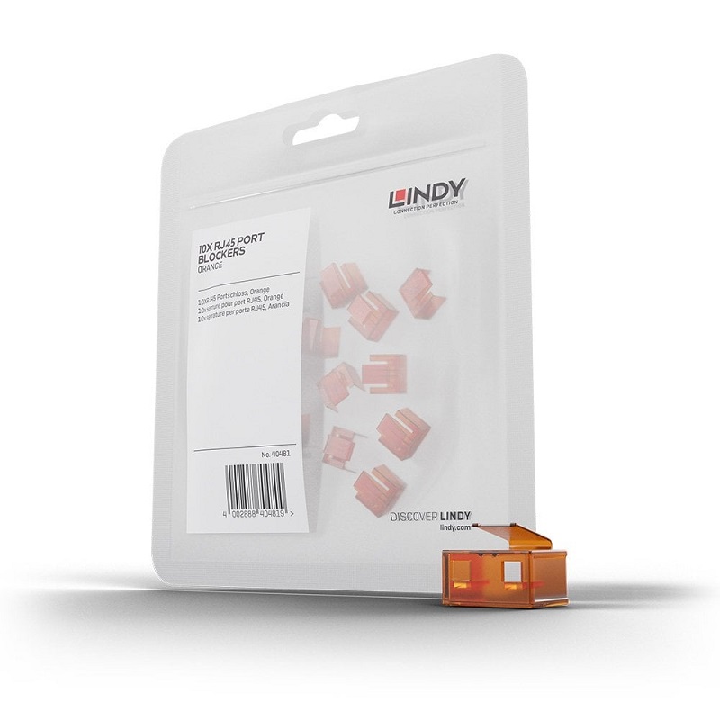 You Recently Viewed Lindy 40481 20 x RJ-45 Port Blockers (without key), Orange Image