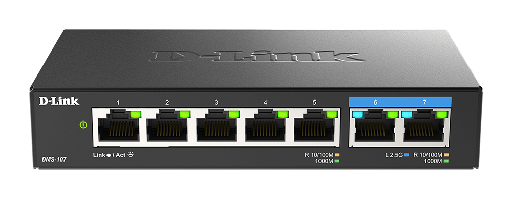 You Recently Viewed D-Link DMS-107 7-Port Multi-Gigabit Unmanaged Desktop Switch Image