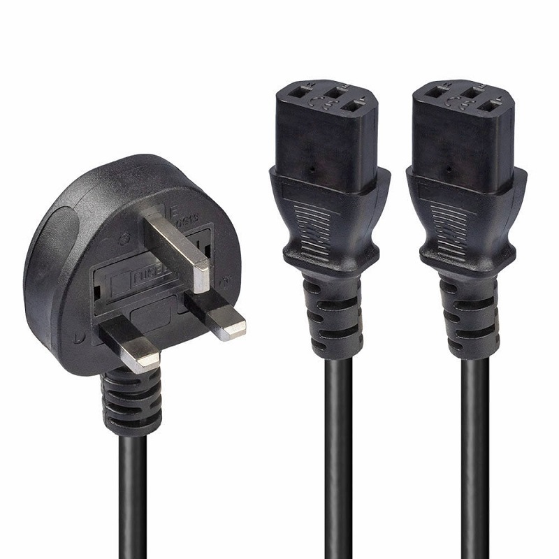 You Recently Viewed Lindy 30371 2.5m UK Plug to 2 x IEC C13 Splitter Ext Cable Image