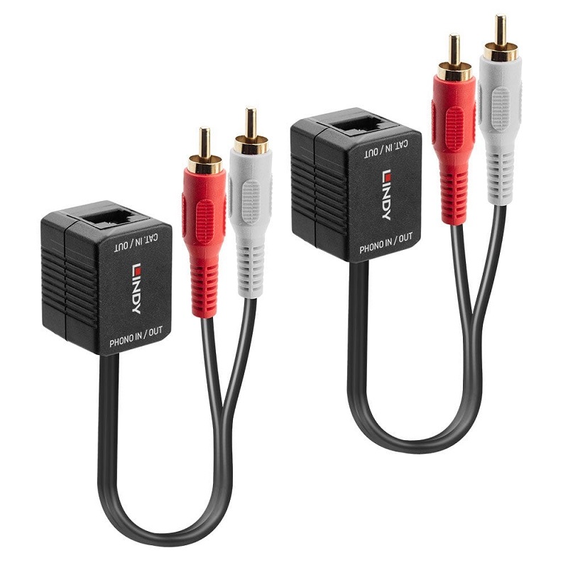 You Recently Viewed Lindy 70460 100m CAT5/6 Stereo Audio Extender - Phono Image
