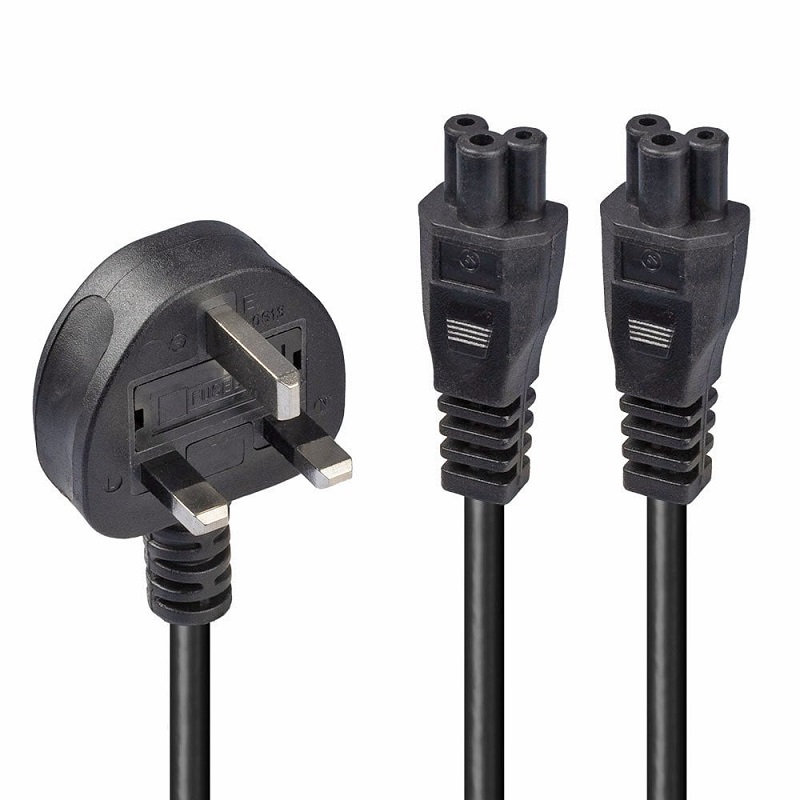 You Recently Viewed Lindy 30428 2.5m UK Plug To IEC 2 x C5 Splitter Ext Cable Image