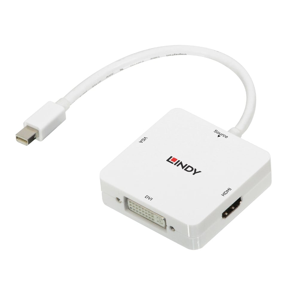 You Recently Viewed Lindy 38297 Mini DP 1.2 to HDMI 2.0. VGA and DVI-D Converter Image
