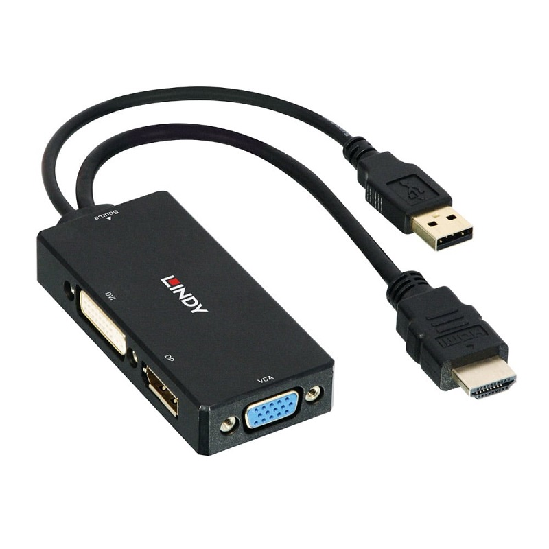 You Recently Viewed Lindy 38182 HDMI to DisplayPort, DVI & VGA Converter Image