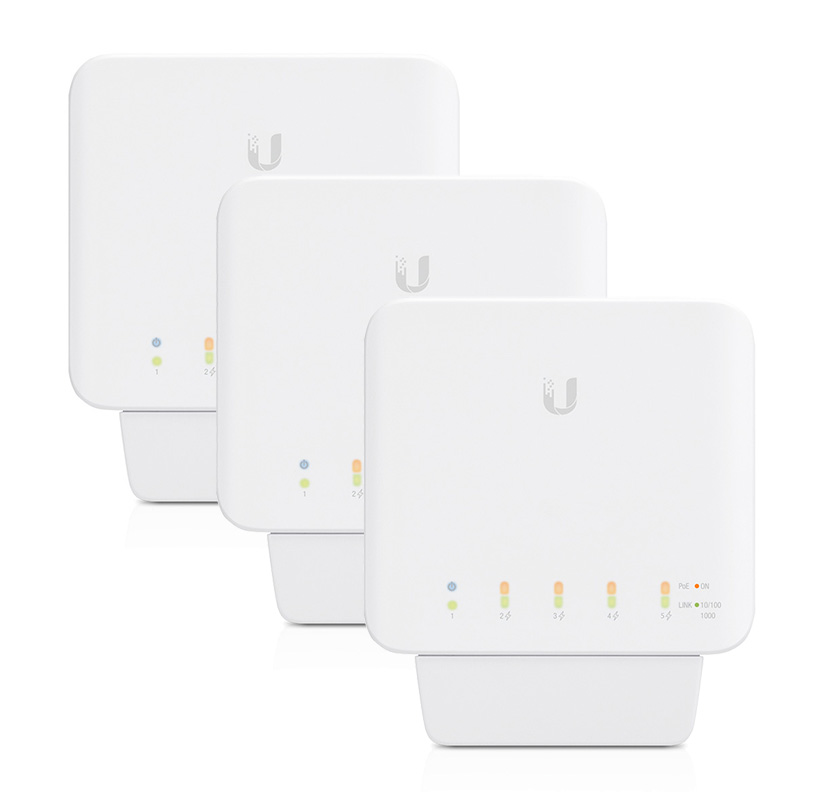 You Recently Viewed Ubiquiti UniFi USW-FLEX-3 PoE Switch - 3 Pack Image