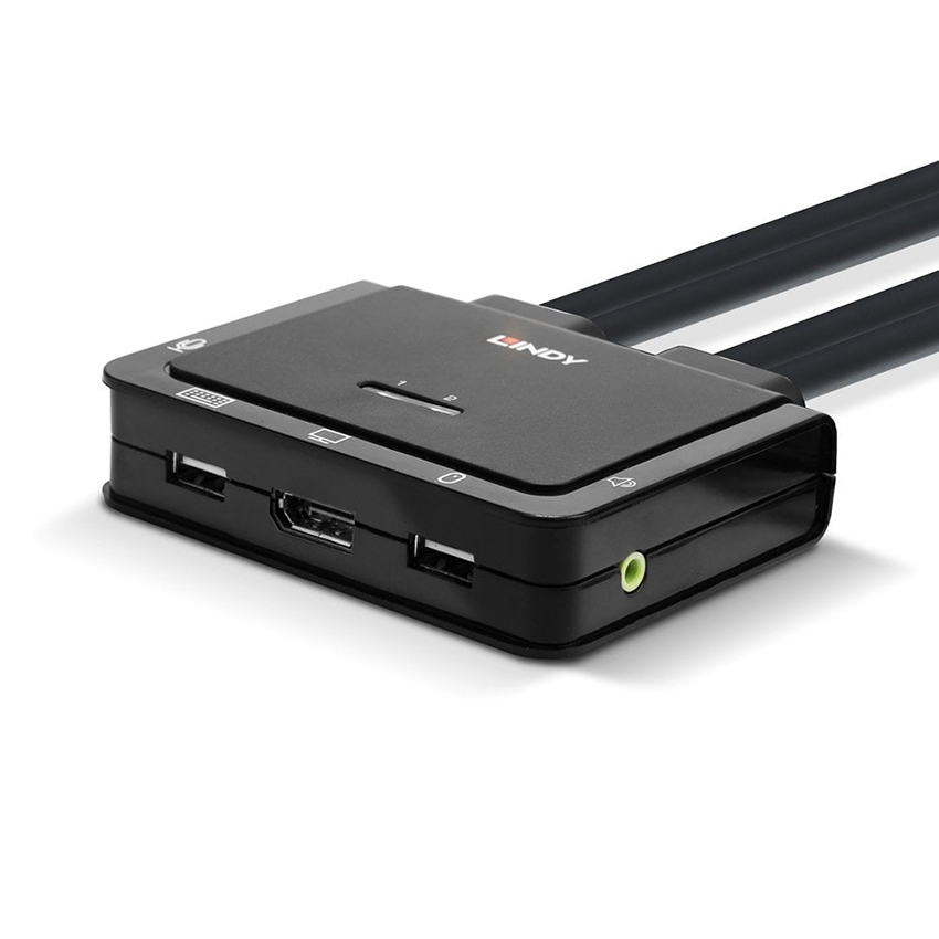 You Recently Viewed Lindy 42344 2 Port DP 1.2 USB 2.0 and Audio Cable KVM Switch Image