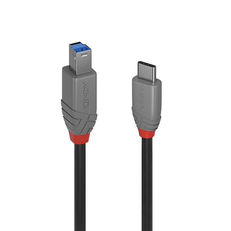You Recently Viewed Lindy USB 3.2 Type C to B Cable, 5Gbps, Anthra Line Image