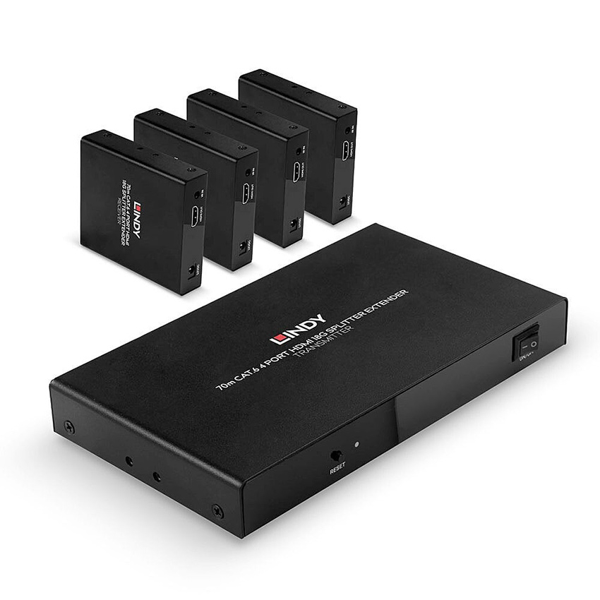 You Recently Viewed Lindy 38262 70m Cat.6 4 Port HDMI 4K60 Splitter Extender Image