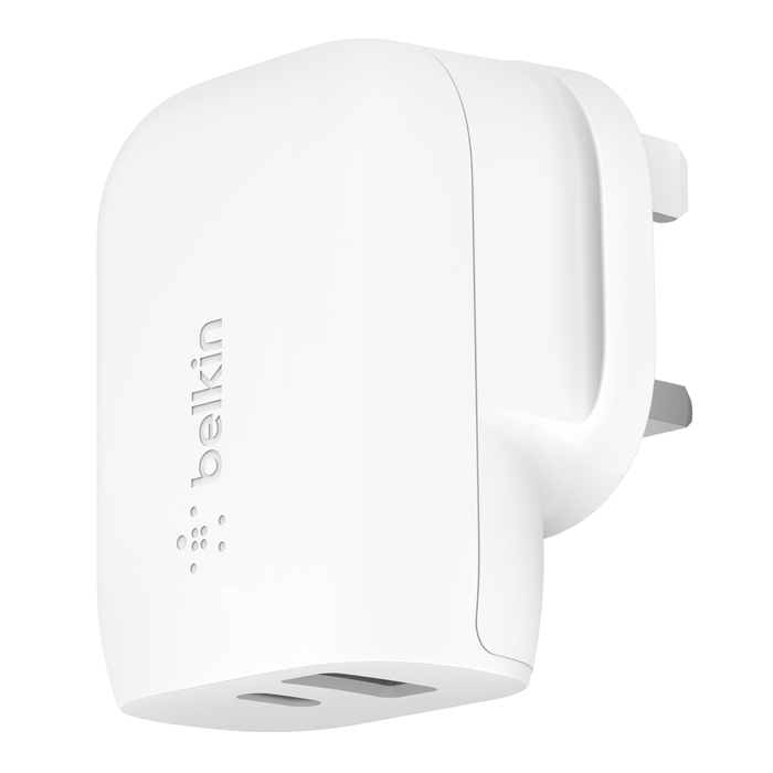 You Recently Viewed Belkin WCB007myWH BOOST CHARGE 37W -USB-C PD PPS USB-A Dual Wall Charger Image