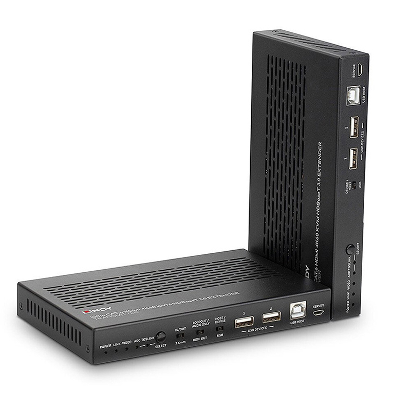 You Recently Viewed Lindy 38344 100m Cat.6A HDMI 4K60, Audio, IR & RS-232 HDBaseT 3.0 KVM Extender Image