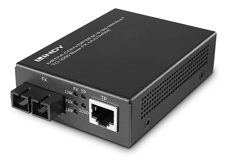 You Recently Viewed Lindy 25119 SC 10/100/1000 Base-T to 1000 Base-FX, Multimode Media Converter Image