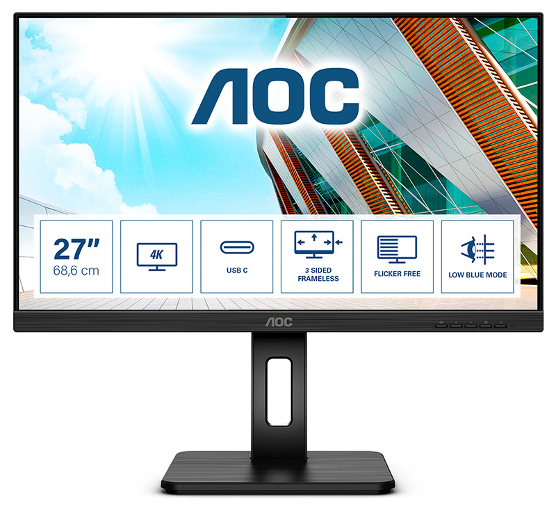 You Recently Viewed AOC U27P2CA 27in 4K Ultra HD LED Monitor 3840 x 2160 pixels Black Image