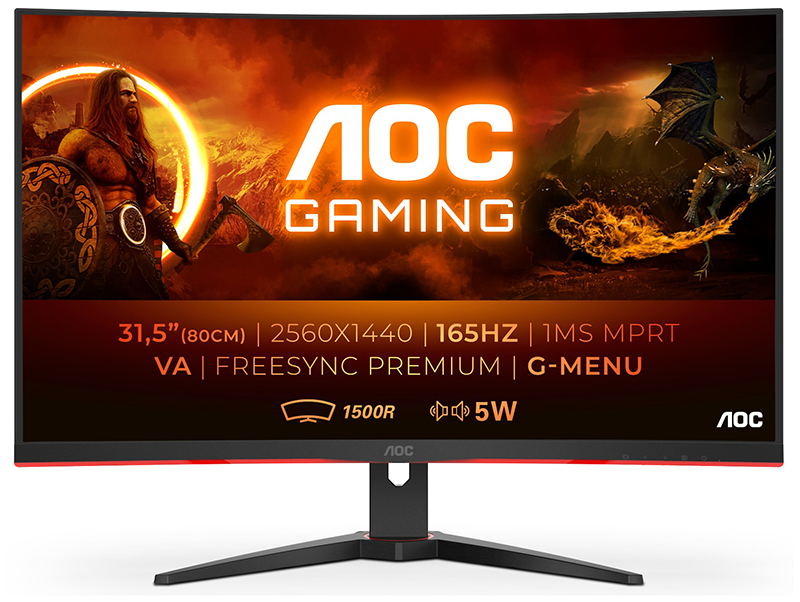 You Recently Viewed AOC G2 CQ32G2SE/BK 31.5in 2K Ultra HD Curved LED Display 2560 X 1440 Pixels Black, Red Image