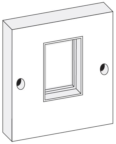 You Recently Viewed Molex Single Gang Wallplate Single Aperture 86mm x 86mm Aperture Image