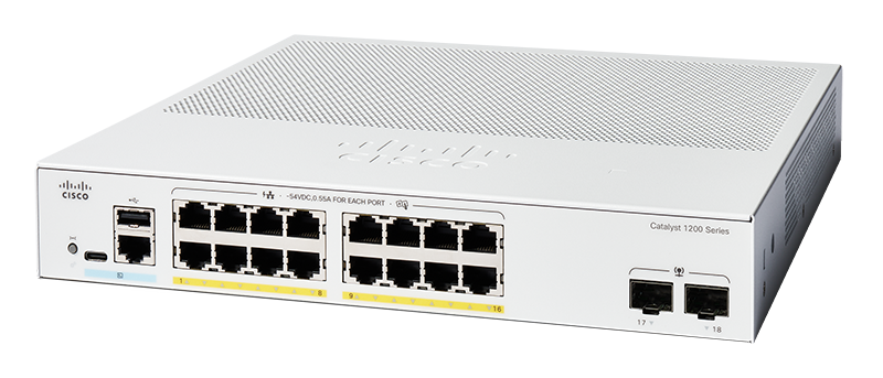 You Recently Viewed Cisco C1200-16P-2G 16 Port PoE+ Gigabit + 2x SFP L3 Supported Managed Switch Image