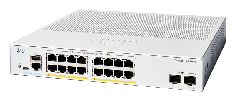 You Recently Viewed Cisco C1300-16P-2G 16 Port Gigabit + 2x SFP L3 Supported Managed Switch Image
