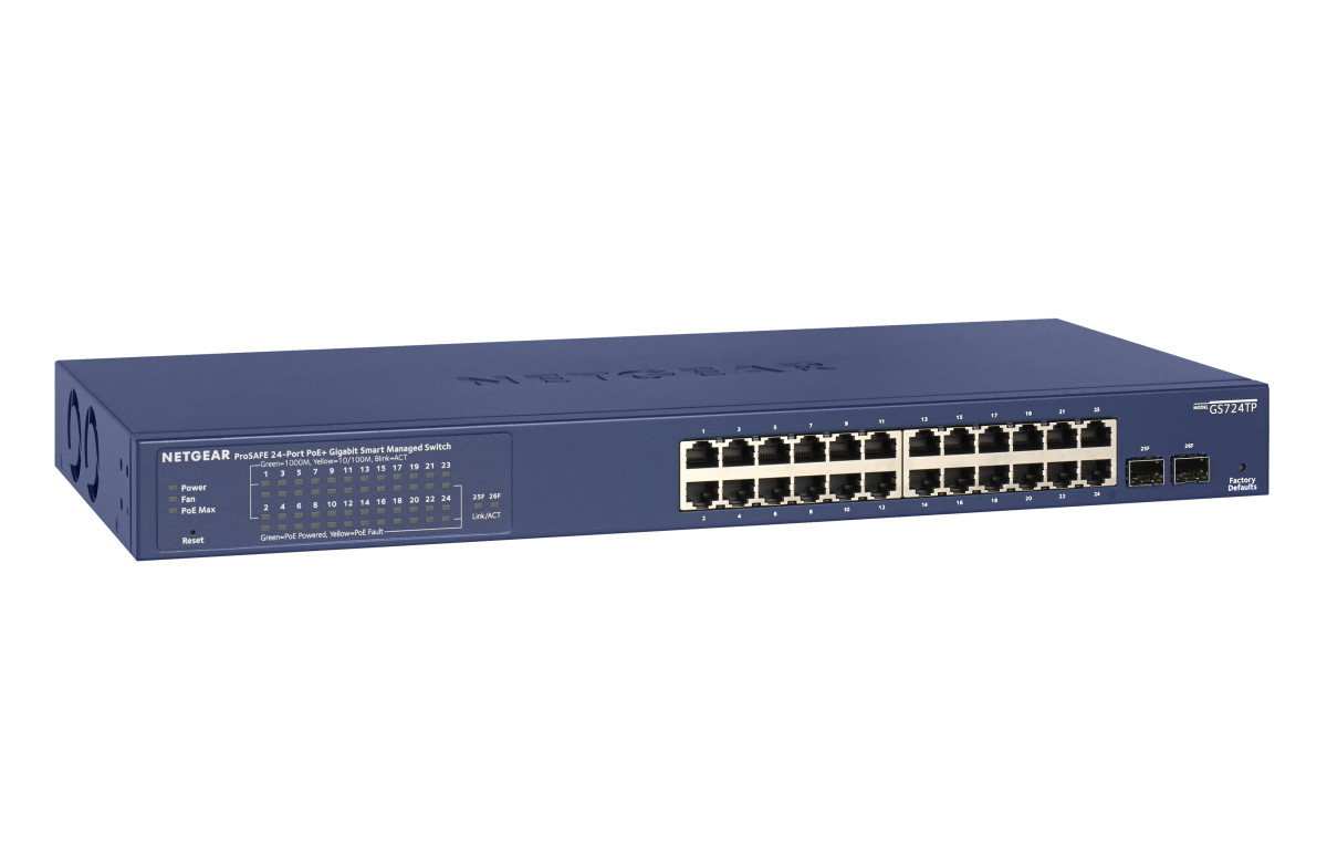 You Recently Viewed Netgear GS724TP-300EUS 24 Port Managed POE Network Switch Image