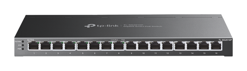 You Recently Viewed TP-Link TL-SG2016P JetStream 16-Port Gigabit Smart Switch with 8-Port PoE+ Image