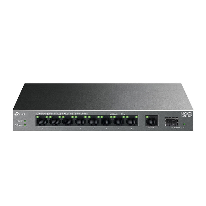 You Recently Viewed TP-Link LS1210GP 10-Port Gigabit Desktop Switch with 8-Port PoE+ Image