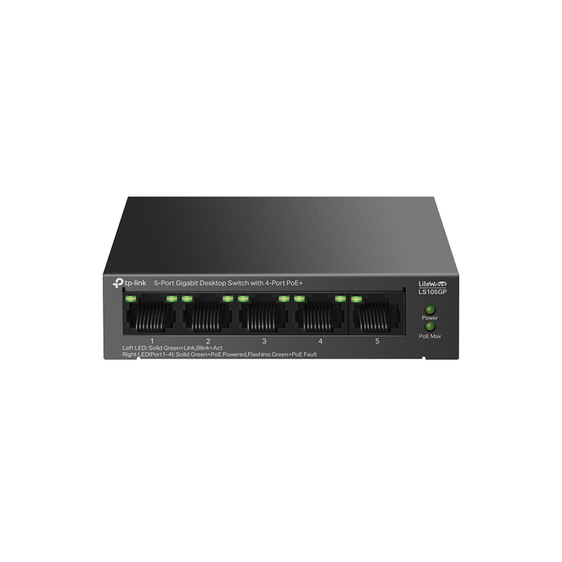 You Recently Viewed TP-Link LS105GP 5-Port Gigabit Desktop Switch with 4-Port PoE+ Image