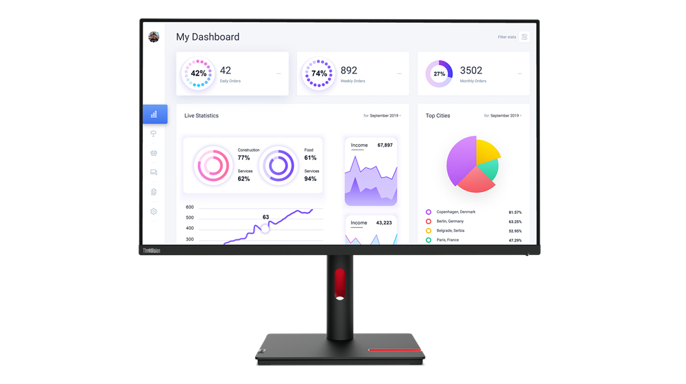 You Recently Viewed Lenovo 63D2GAT1UK ThinkVision T32p-30 LED display 80 cm (31.5in) 3840 x 2160 pixels Image