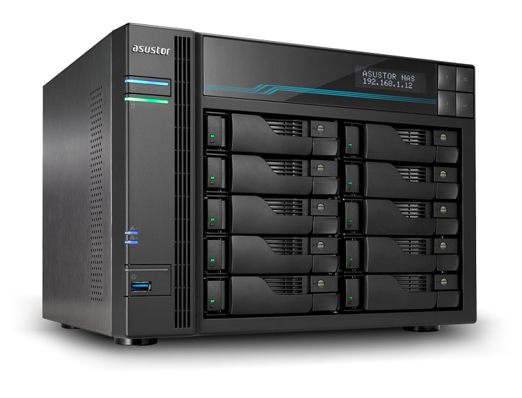 Asustor AS7110T 10 Bay NAS, Intel 9th Xeon E-2224 3.5GHz, 8GB DDR4, 2.5GbE x3, 10GbE x1,