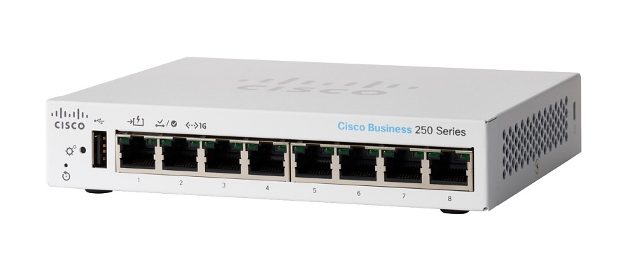 Cisco Business 250 CBS250-8T-D 8 Ports Layer 3 Gigabit Switch 