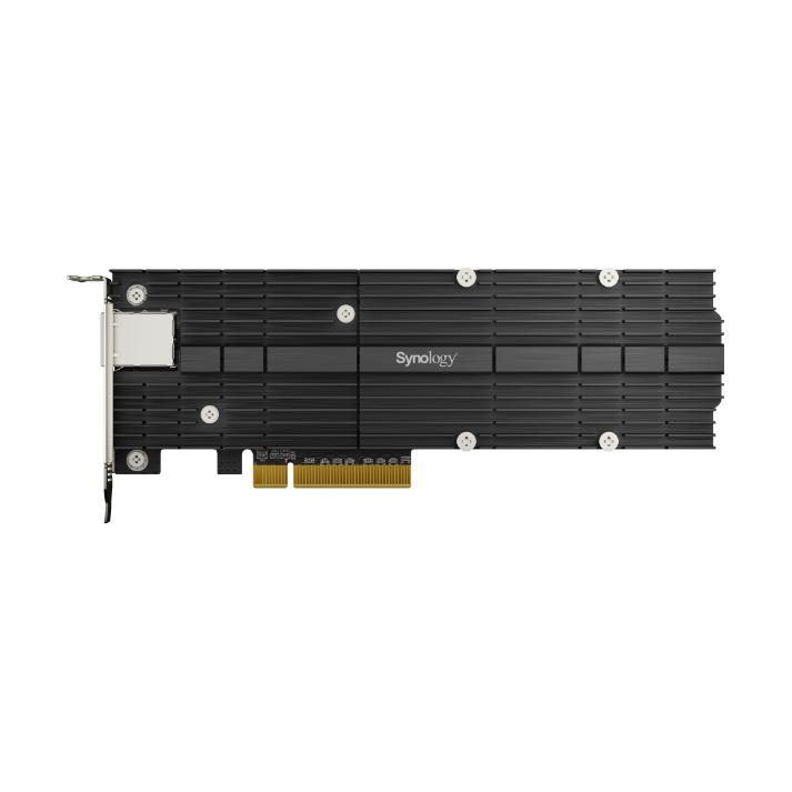 You Recently Viewed Synology E10M20-T1 M.2 SSD & 10GbE combo adapter card for performance acceleration Image