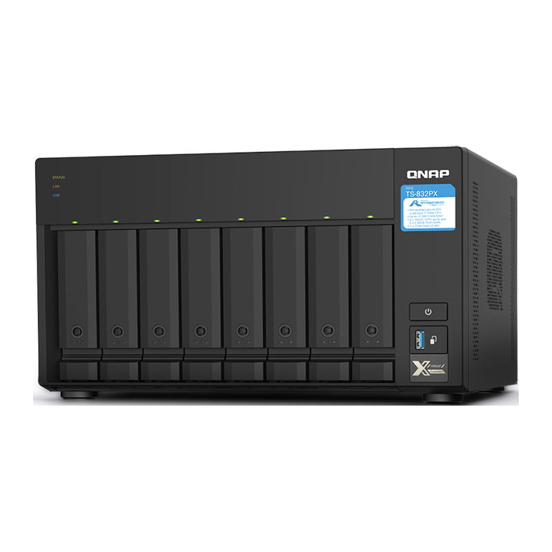 You Recently Viewed QNAP TS-832PX-4G 4-core 1.7GHz 4GB 8 Bay Desktop NAS Image
