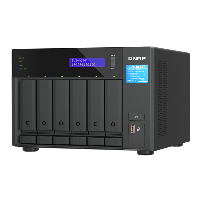 You Recently Viewed QNAP TVS-h674T-i5-32G 6-core 4.4 GHz 32GB 6 Bay Desktop NAS Image