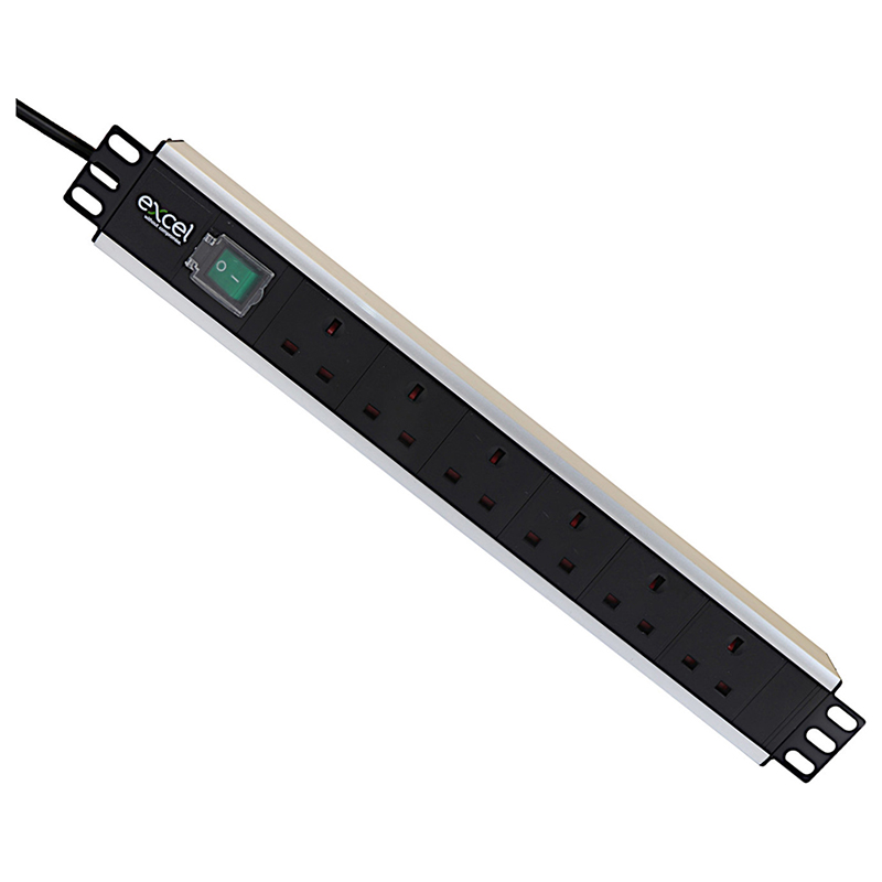 You Recently Viewed Excel 6 Way Horizontal UK Socket C20 Plug Switched PDU Image