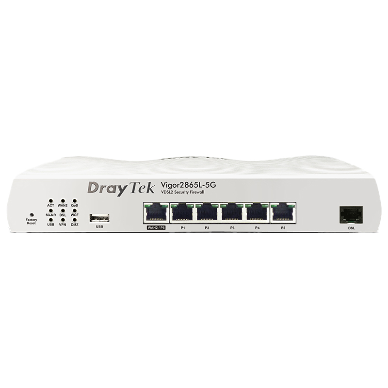You Recently Viewed Draytek V2865L-5G-K Vigor 2865L 5G wired VDSL router with 5G/LTE modem Image
