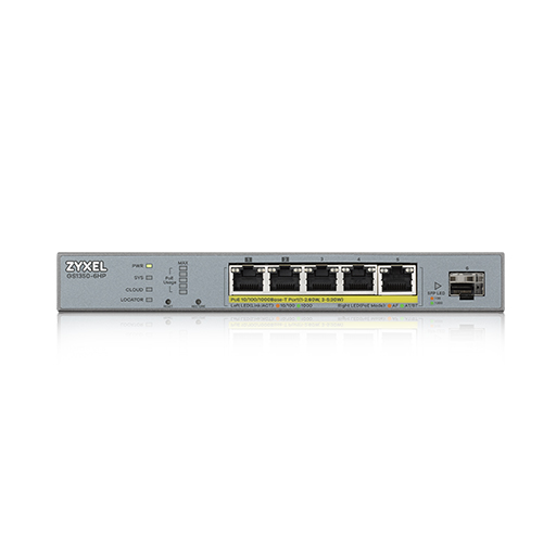 You Recently Viewed Zyxel GS1350-6HP 5-port GbE Smart Managed PoE Switch Image