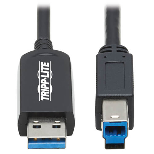 Eaton U328F USB 3.2 Gen 1 Plenum-Rated Fiber Active Optical Cable (AOC) - 5 Gbps, BK