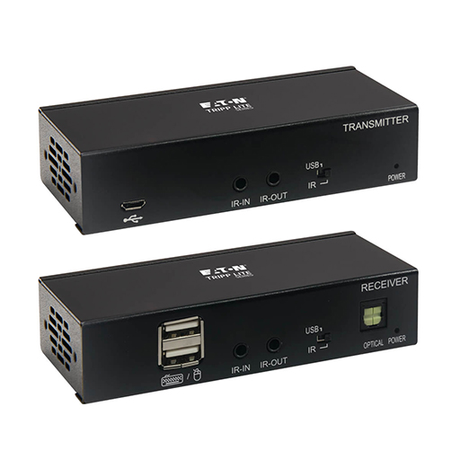 Eaton B127A-1A1-BDBD DisplayPort over Cat6 Extender Kit, KVM Support, USB, HDCP 2.2, 230 ft.