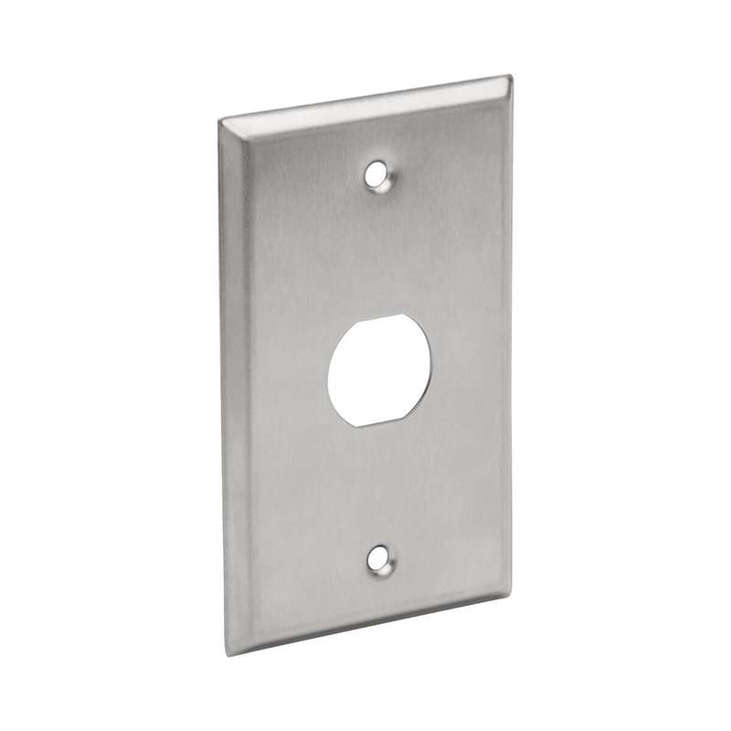 Eaton N206-FP01-IND 1-Port Single Gang Faceplate, Stainless Steel, Industrial Grade, IP44